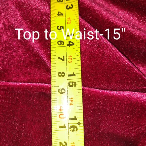 Nine West Velvet Mini Dress Burgundy Velour LARGE Comfort Wear Leisure Party - Picture 15 of 16
